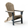 Fauteuil Adirondack 80 x 90 x 95 cm en matériau composite taupe et noir pour extérieur