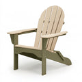 Fauteuil de jardin 79 x 83 x 97 cm en plastique beige/vert style Adirondack avec accoudoirs