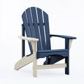 Fauteuil Adirondack 80 x 90 x 98 cm en résine bleu marine et blanc pour extérieur style classique