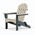 Fauteuil de jardin Adirondack 78 x 83 x 94 cm en plastique beige et noir inclinable