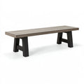 Banc 160 x 40 x 45 cm en bois gris et noir style contemporain